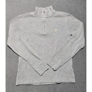 Polo Ralph Lauren Gray Quarter Zip Pullover Sweatshirt Kids Large 14-16